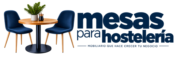 Un logotipo en blanco y negro para mesas de hostelería.