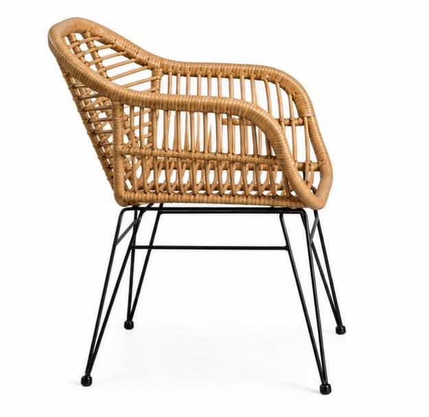 Silla Mimbre con reposabrazos
