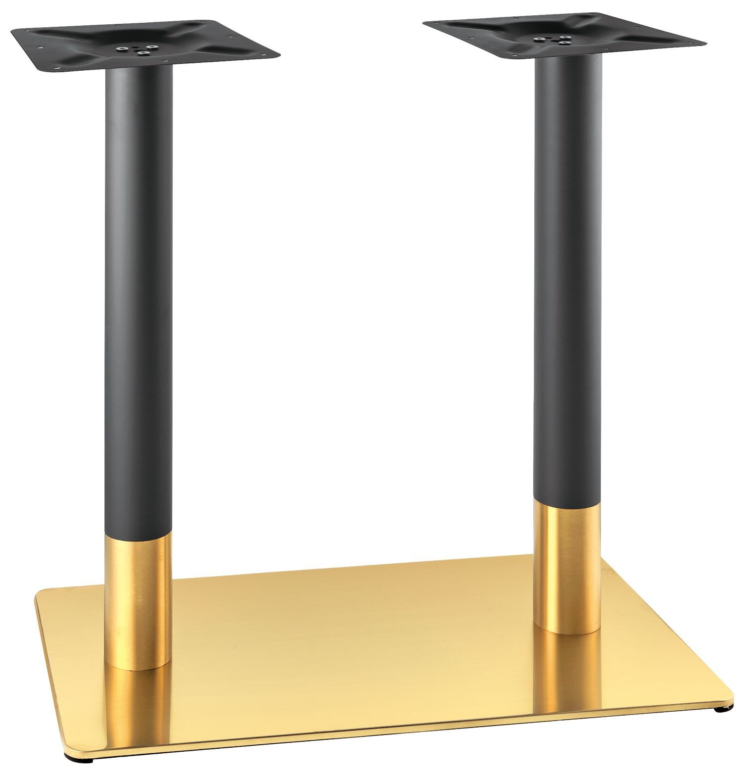 Base de mesa doble oro/negro