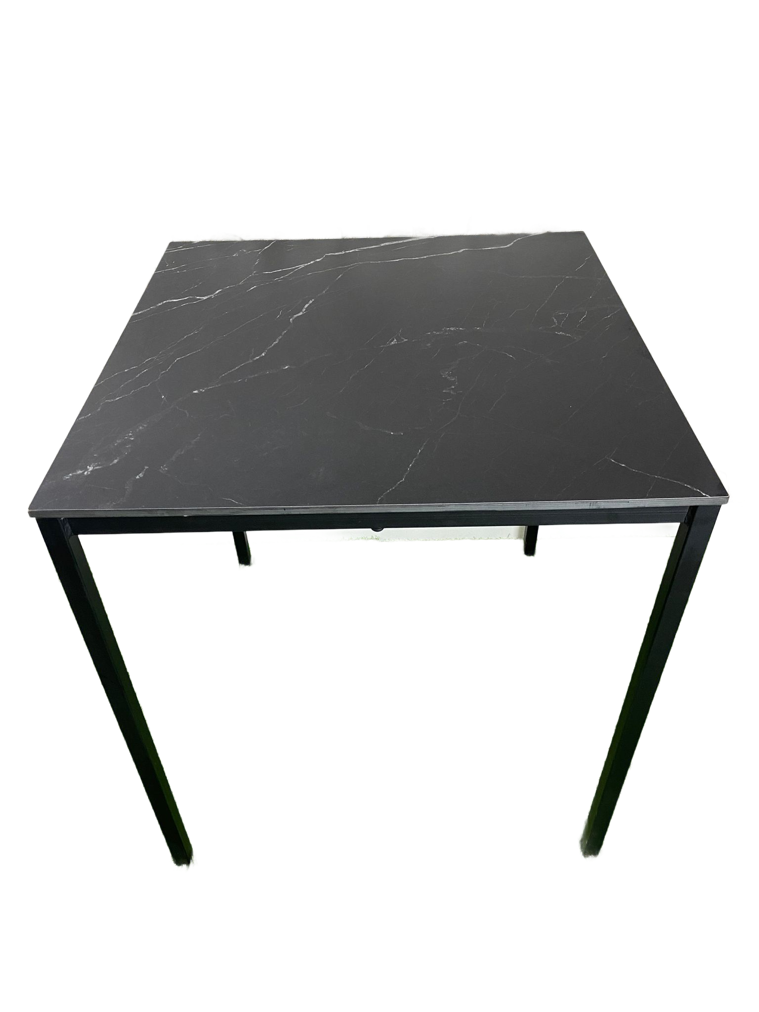 Mesa de exterior tablero efecto marmol negro