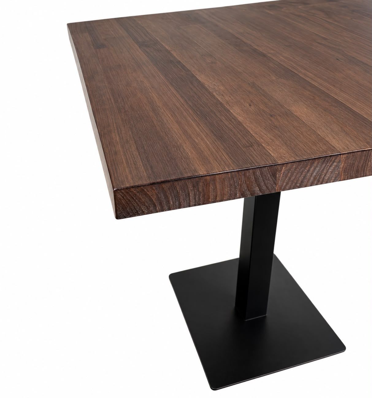 Mesa de madera natural barniz wengué