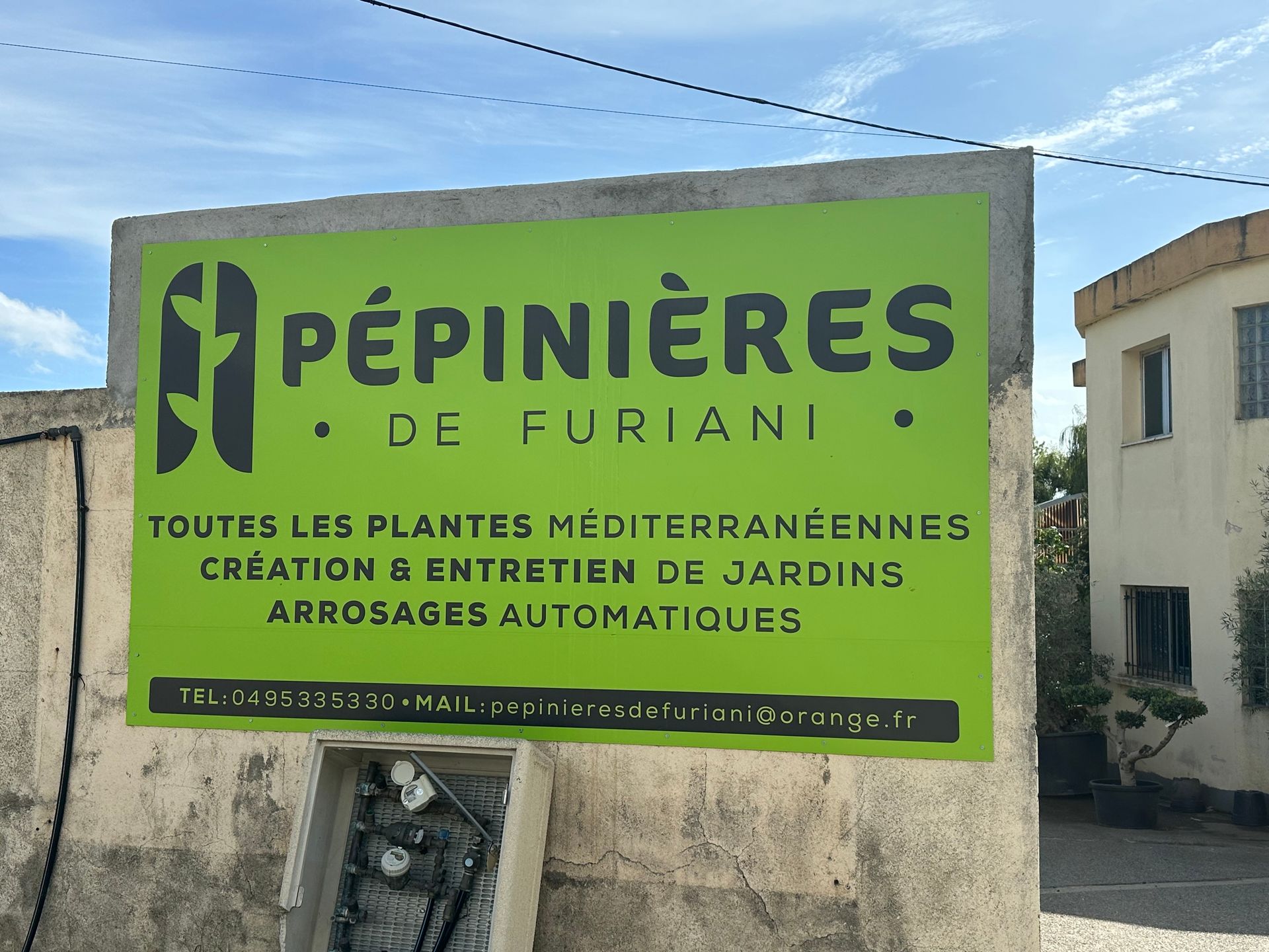 Panneau de la pépinière