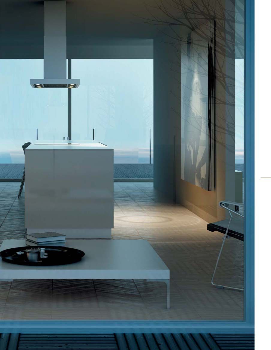 Una sala de estar con una puerta corrediza de vidrio que conduce a una cocina.