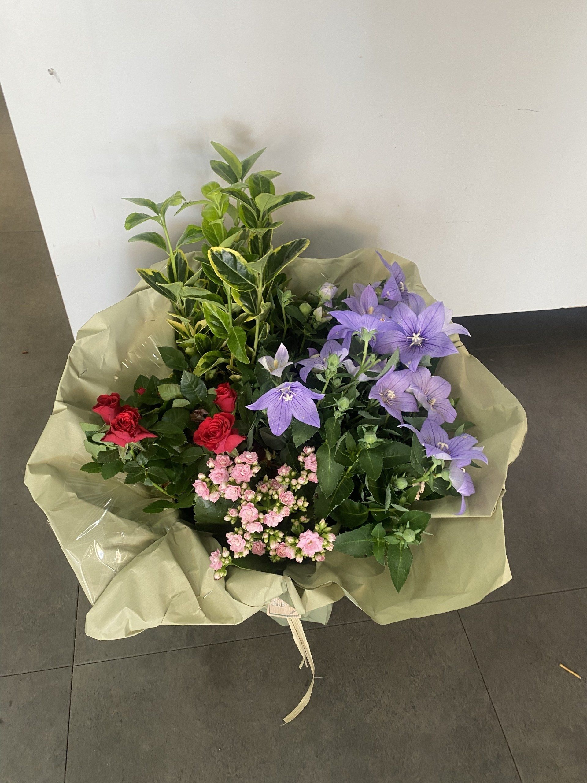 Bouquet de fleurs deuil