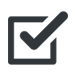 Casilla de verificación con una marca de verificación dentro de un icono cuadrado