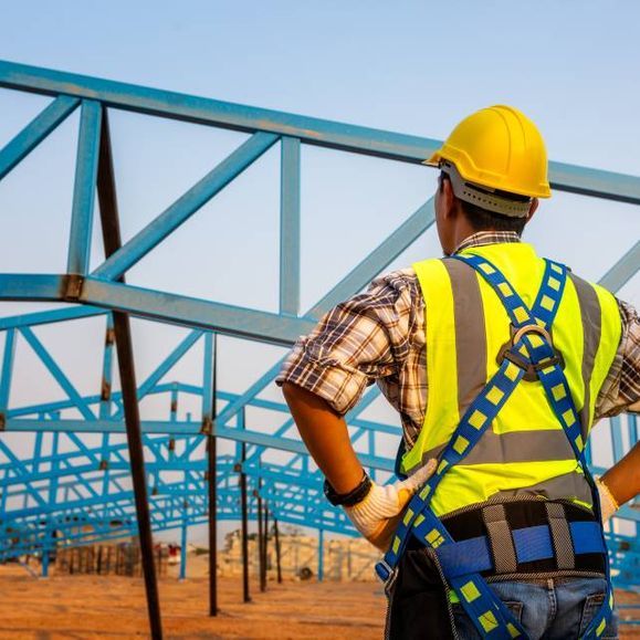 Bauarbeiter auf einer Baustelle