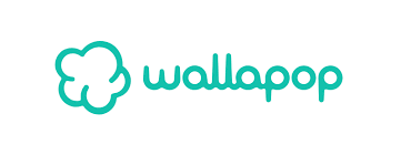 Logotipo de Wallapop. Icono de nube turquesa a la izquierda de la palabra 