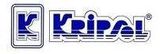 Logotipo de Kripal en azul y blanco con un emblema «K» estilizado