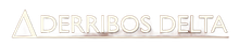 El logotipo &ldquo;DERRIBOS DELTA&rdquo; en fuente blanca, sans-serif, precedido de un icono triangular, todo ello sobre un fondo oscuro.
