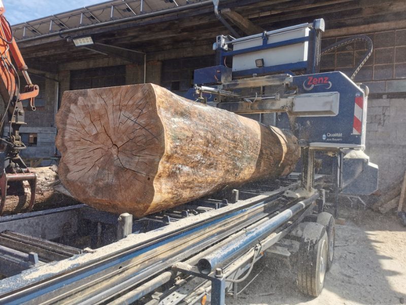 Mobile Sägemaschine von Tribale Günter Mobiles Sägewerk im Einsatz