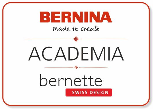 El logotipo de Academia Janome es rojo y negro sobre un fondo blanco.