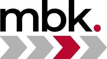 Ein Logo für MBK mit drei Pfeilen