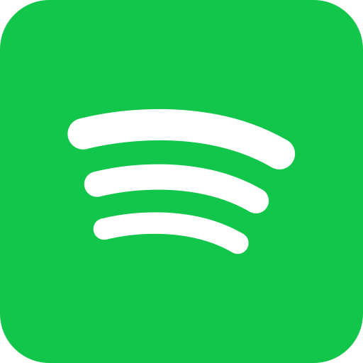 Ein grünes Quadrat mit einem weißen Spotify-Logo darauf.