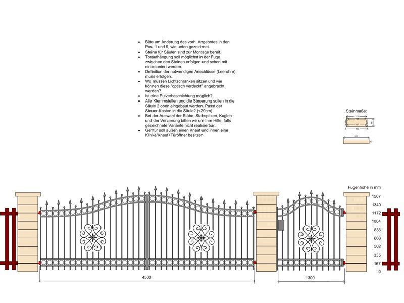Planungsskizze Toranlage