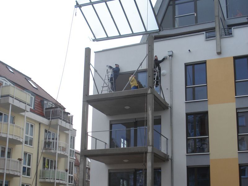 Balkonanlage im Bau
