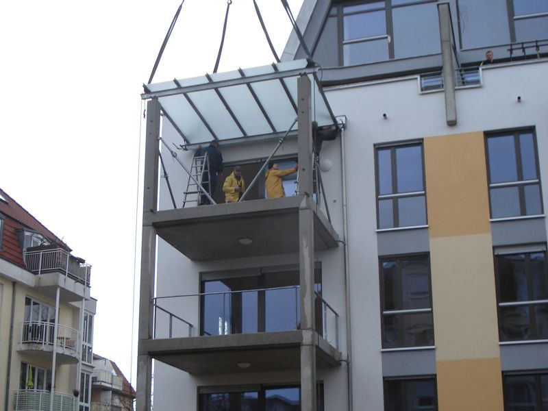 Balkonanlage im Bau