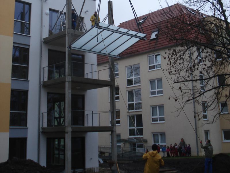 Balkonanlage im Bau