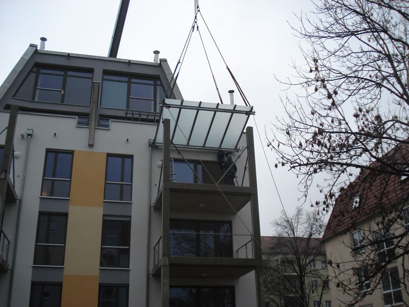 Balkonanlage im Bau