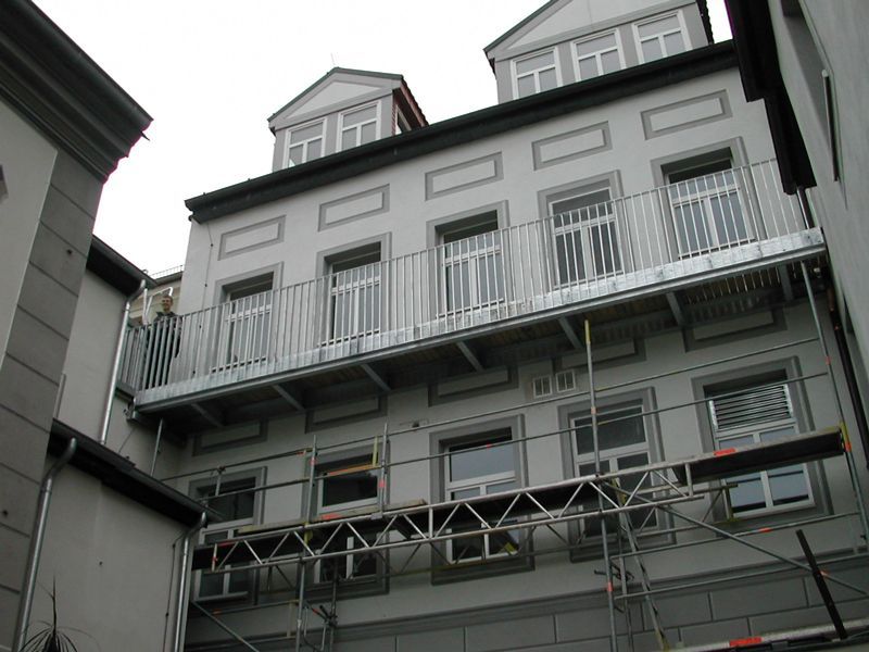 Balkonanlage im Bau