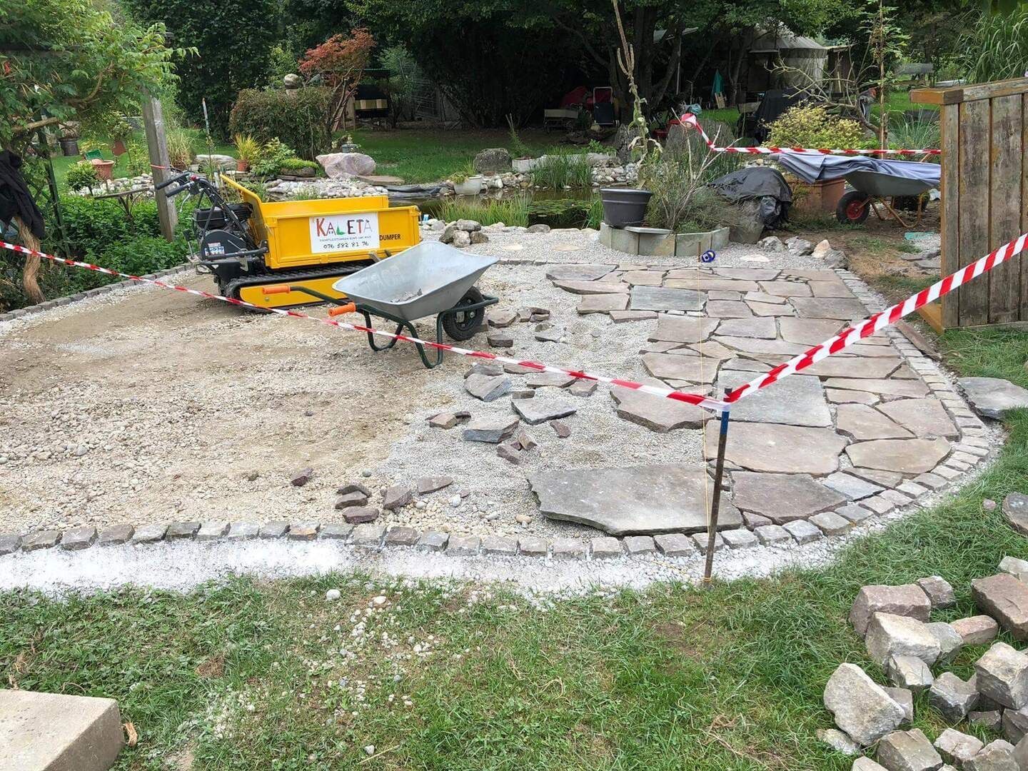 Runder Gartensitzplatz