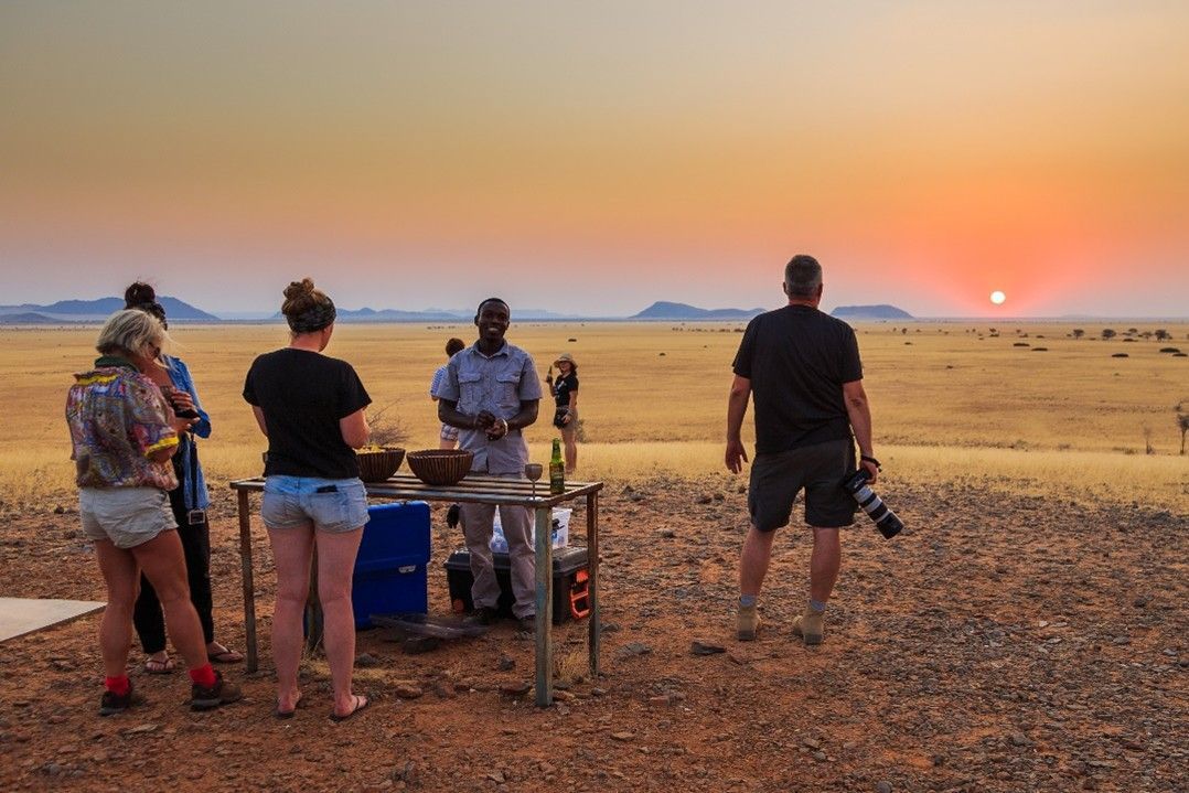 Clients in Namibia Desert