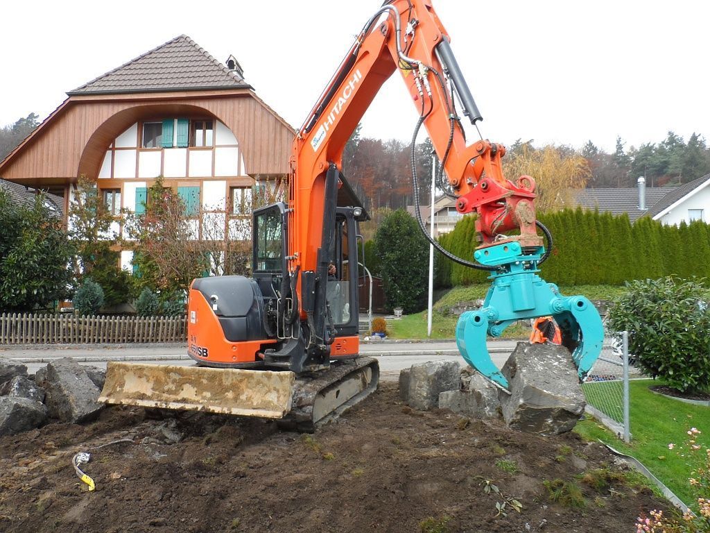 Baggerarbeiten mit Greifer