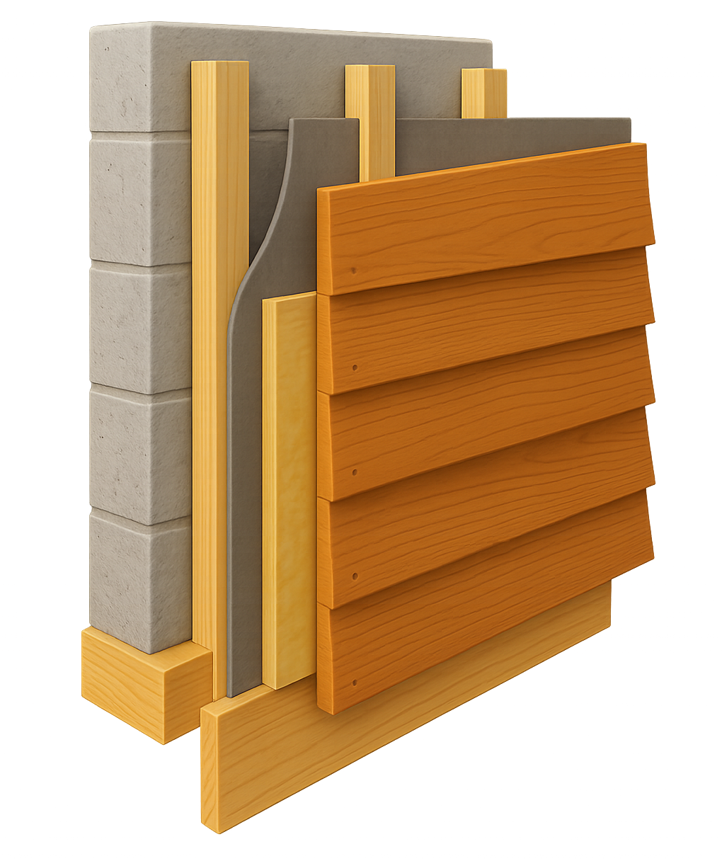 Un dessin d'un revêtement en bois sur un mur