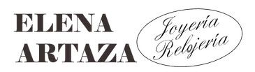 Logotipo de Elena Artaza Joyer&iacute;a y Relojer&iacute;a en texto negro con emblema ovalado en cursiva.