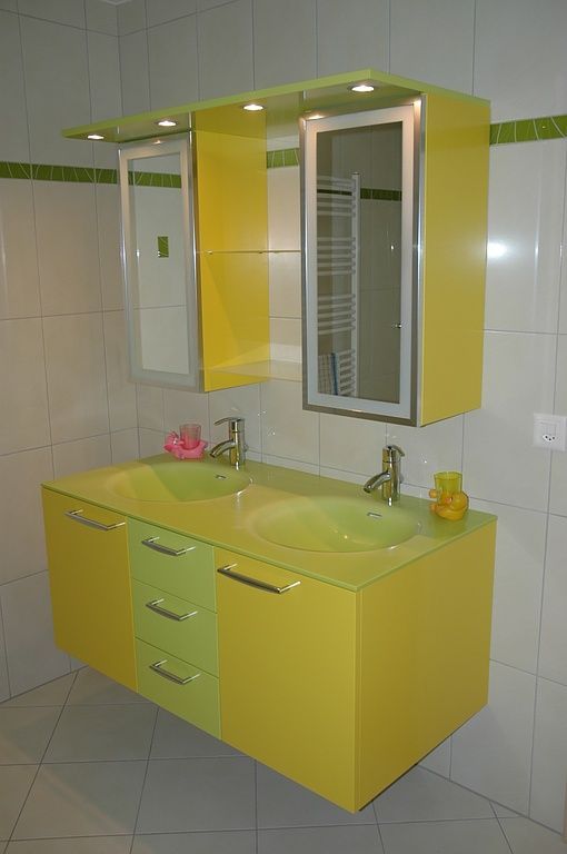 Meuble salle de bain double éviers