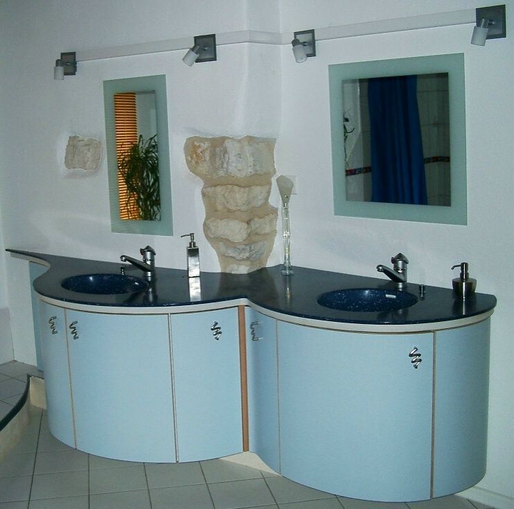Meuble salle de bain double éviers
