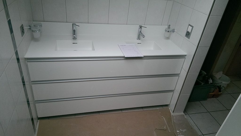 Meuble salle de bain double éviers