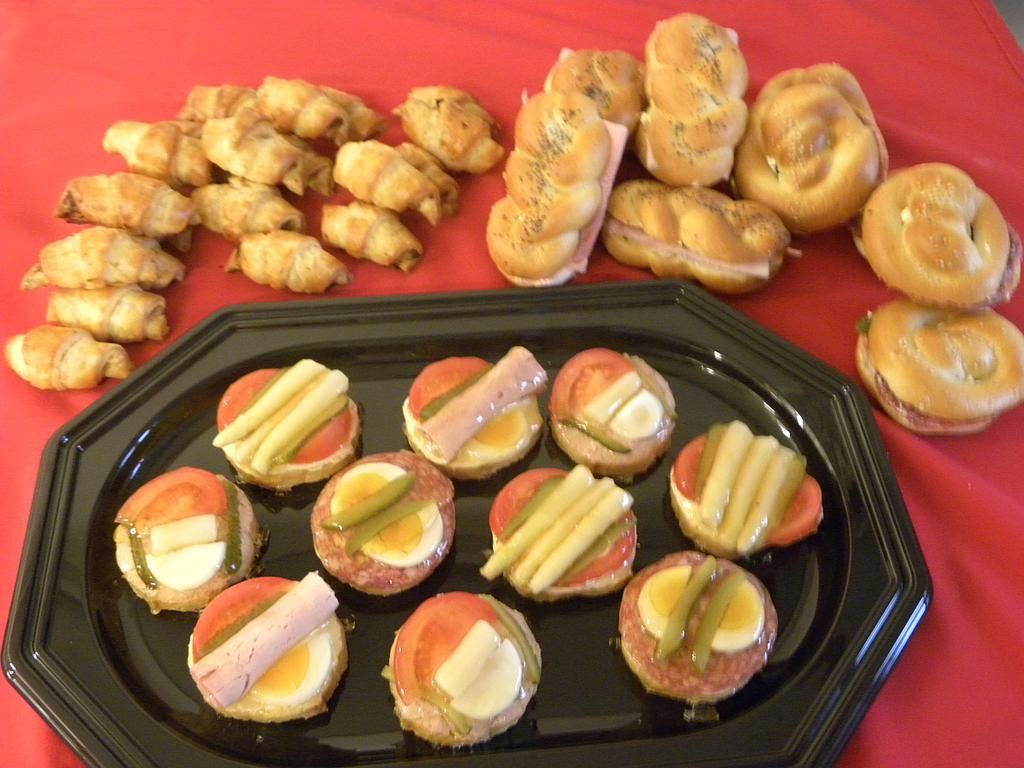 canapés et sandwich