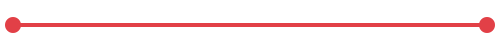Línea roja con puntos rojos en cada extremo.