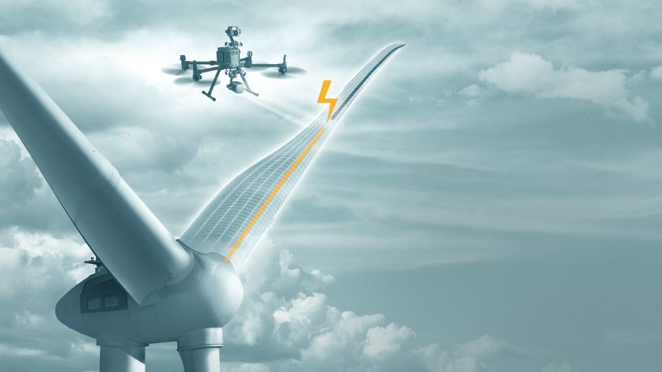 Drohne der On-Site-Service GmbH bei Einsatz