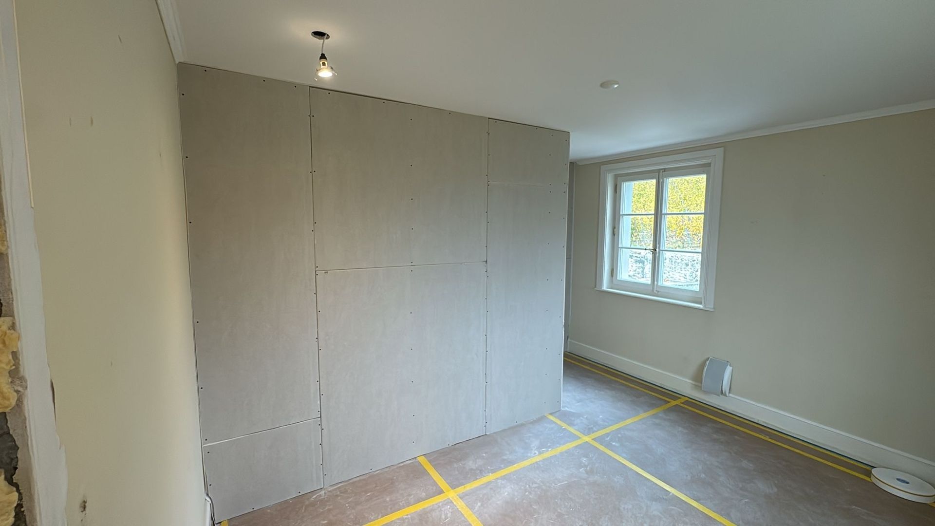 Travaux de plâtrerie