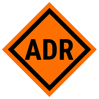Logo ADR conducteur pour le transport de matières dangereuses