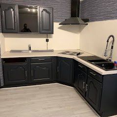 Cuisine en bois noir