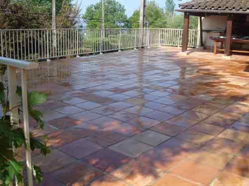 Terrasse après le nettoyage