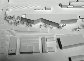 Modell Mst.1:500; Strafjustizzentrum Muttenz; Architekt Kunz & Mösch