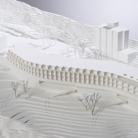 Wettbewerbsmodell im Mst. 1:500; Barmelweid; Architekt Stump & Schibli