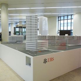 Modellpräsentation der UBS Schalterhalle; Mifflin Schmid Design GmbH