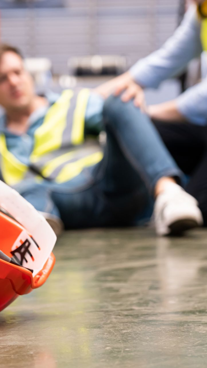 Un homme blessé sur son lieu de travail