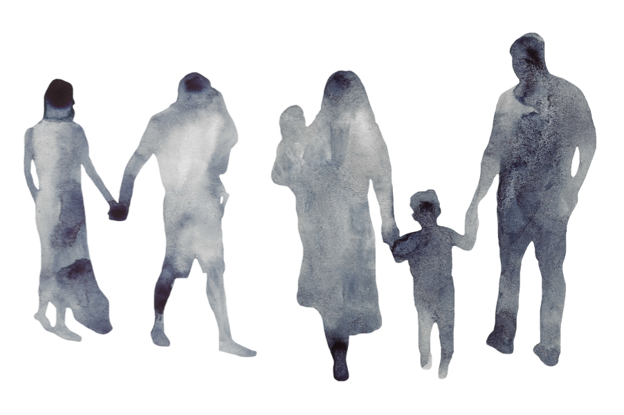 Une famille en aquarelle