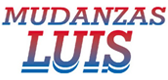Un logotipo rojo, blanco y azul para mudanzas luis