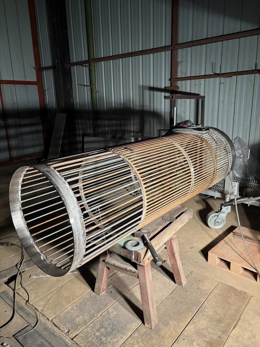 Après modification d’écartement des barreaux d’un trieur à bulot en inox 