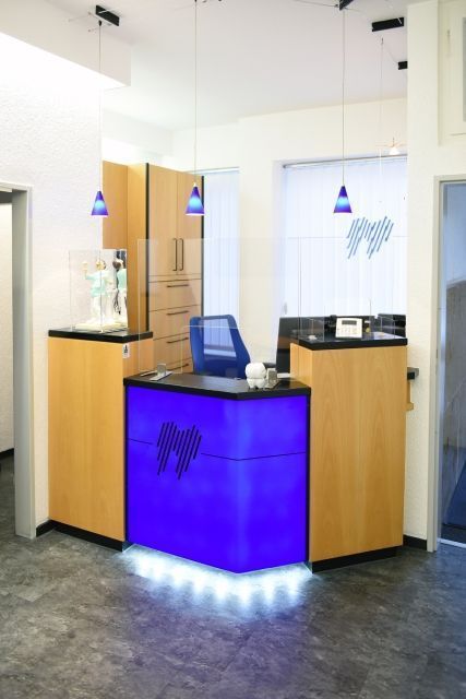 Empfangsbereich in der Praxis Dr. med. dent. Christoph Sandweg