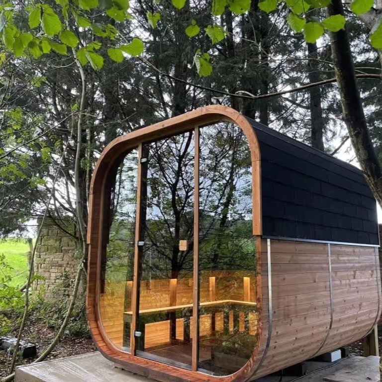 Sauna extérieur Finlandais HEKLA Cube 160 - 2 personnes