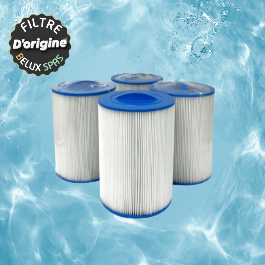 Pack 4 Filtres court blanc GROS FILET pour spa