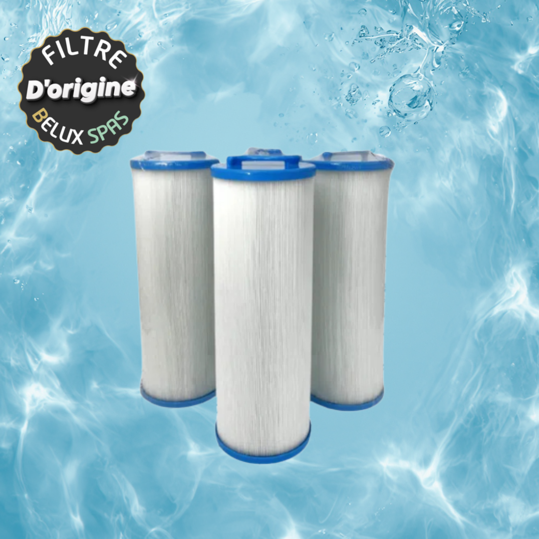 Pack 4 filtres long blanc filet interne pour spa et spa de nage
