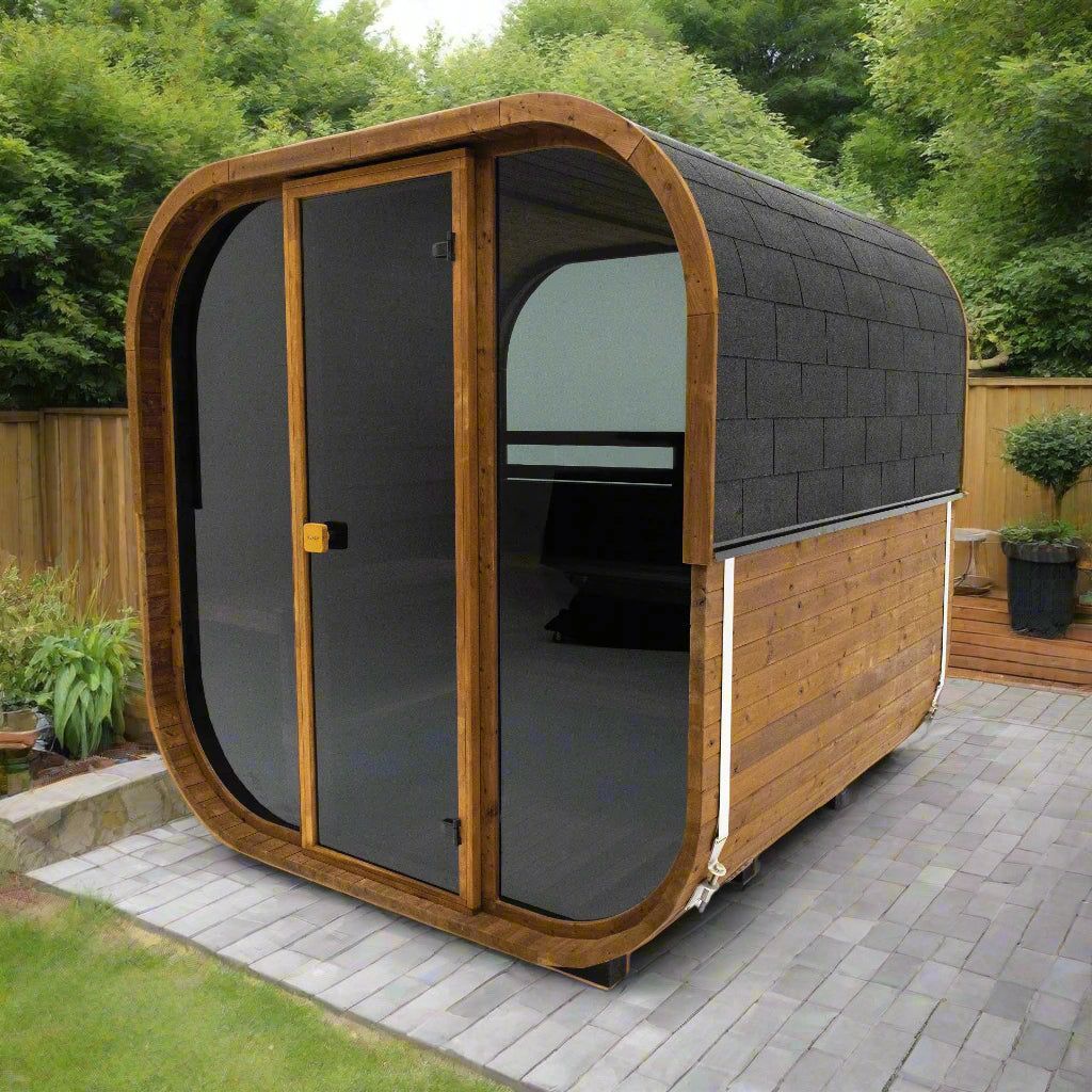 Sauna extérieur Finlandais Hekla Cube 250 - 6 personnes